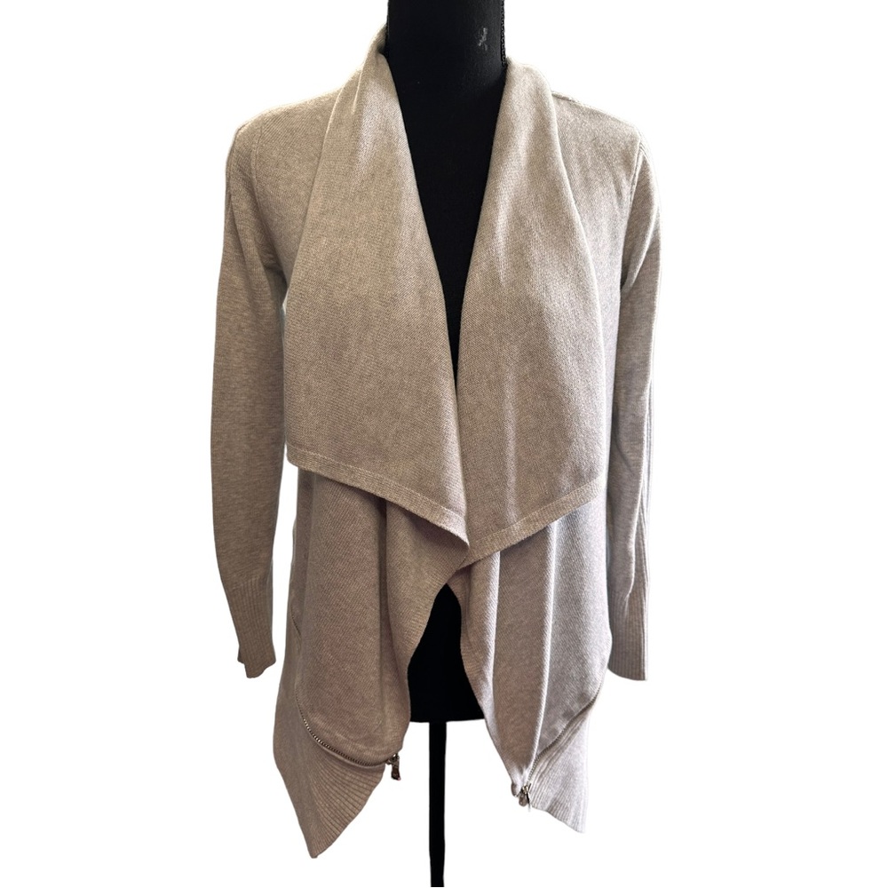 Kenneth Cole New York Open Front Side Zip Cardigan, Size XS